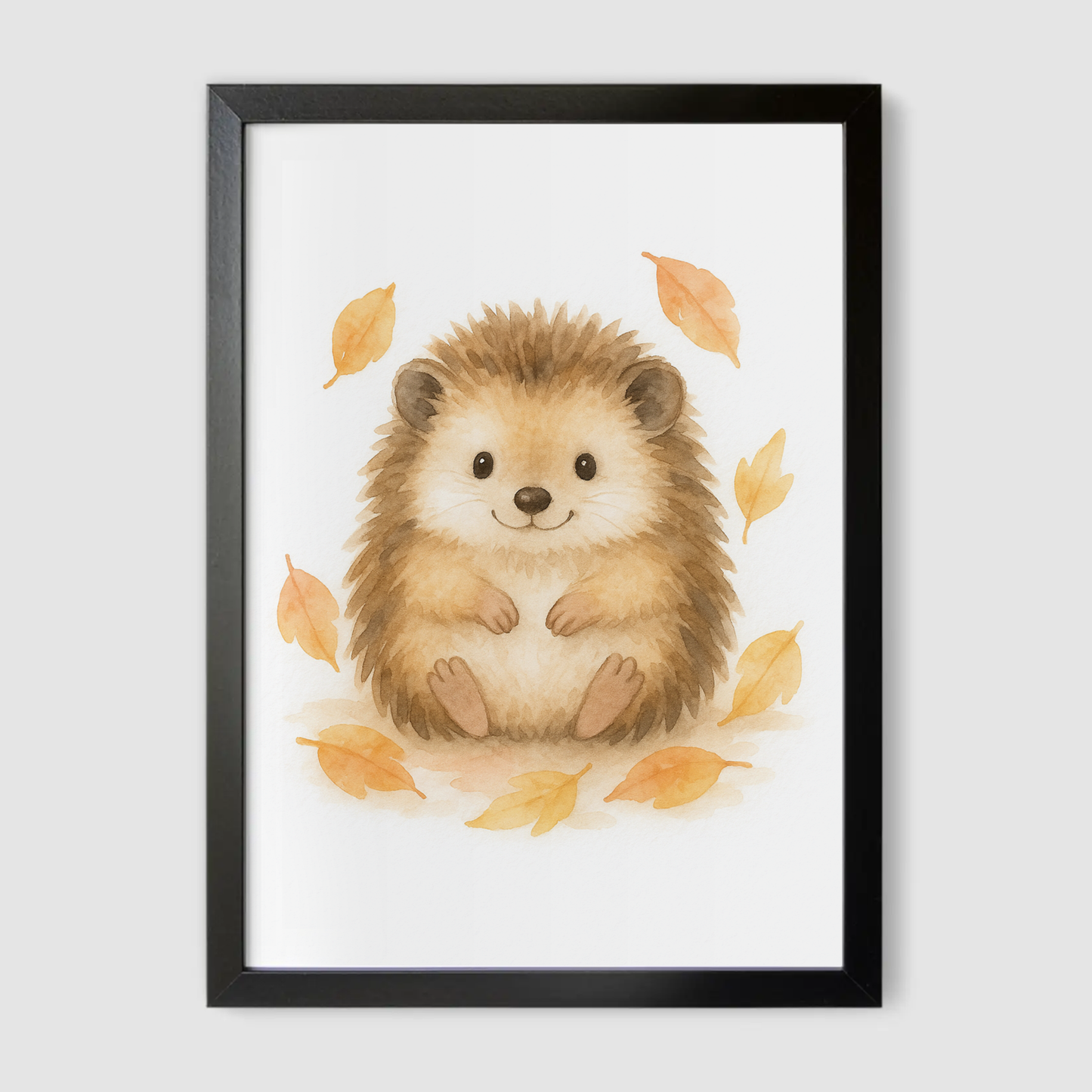 Autumn Hedgehog Print - Cute Pets Collection