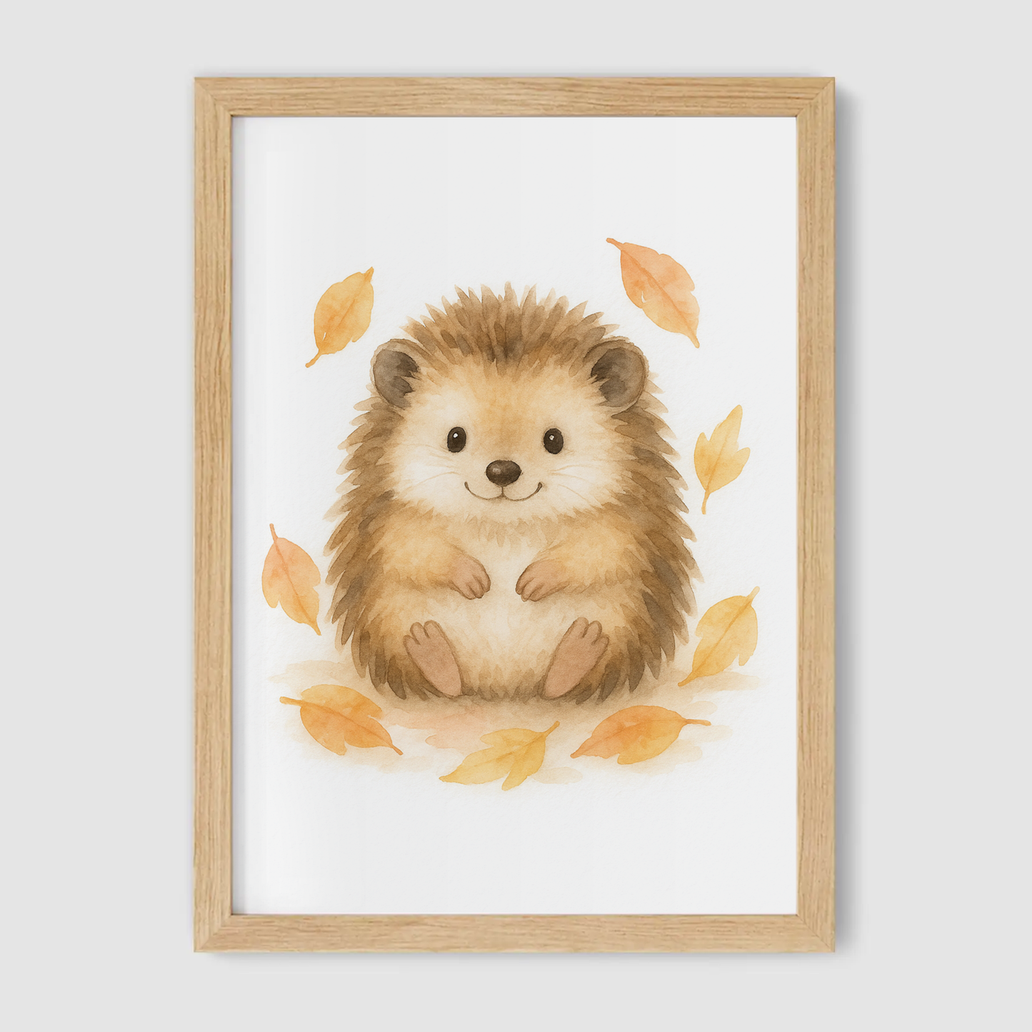 Autumn Hedgehog Print - Cute Pets Collection