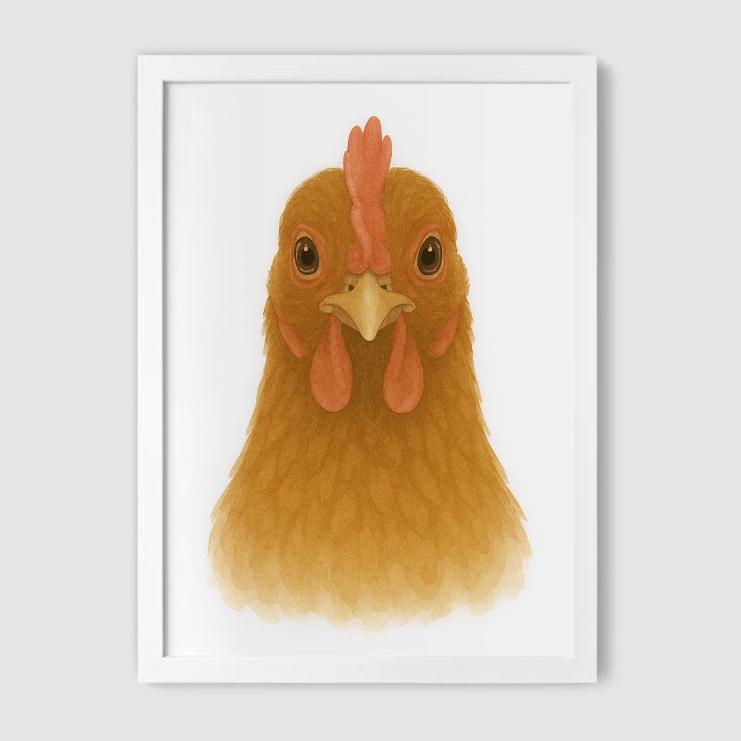 Rooster Print - Nursery Farmyard Animals Collection