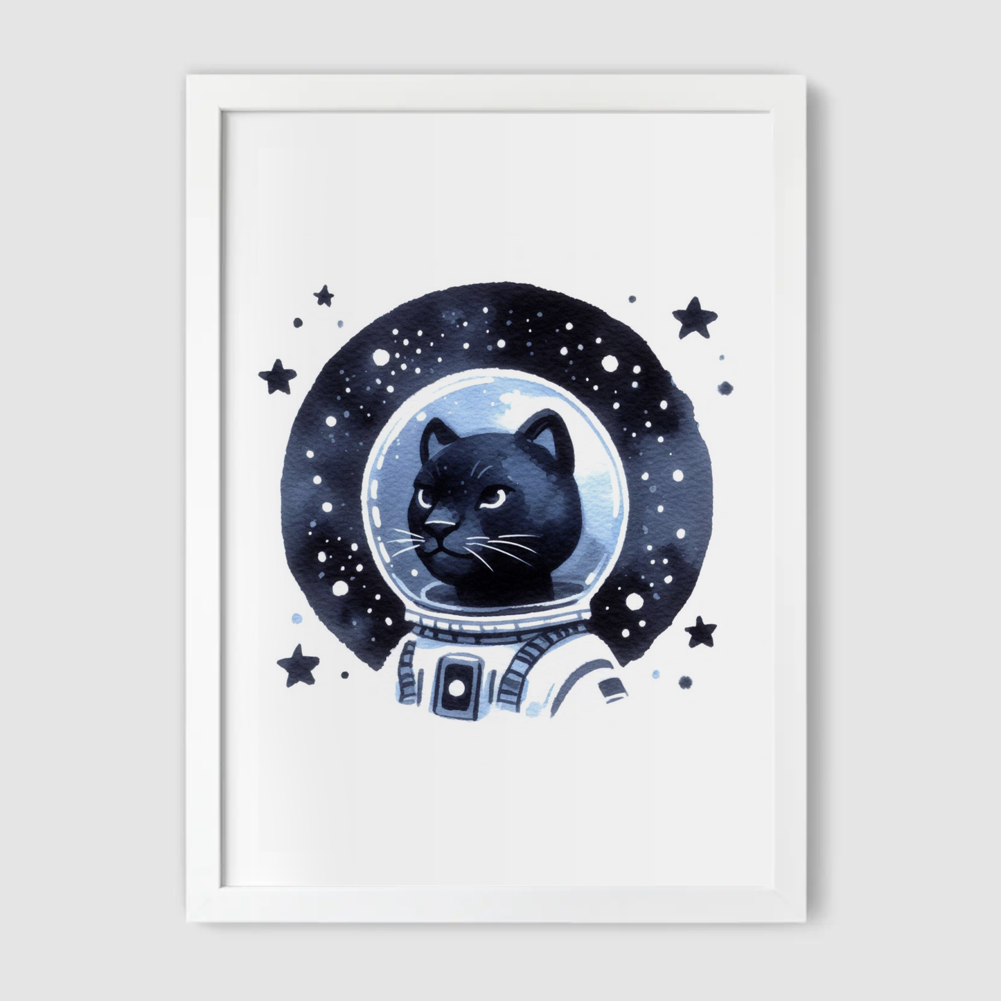 Panther Spaceman Print - Nursery Space Collection