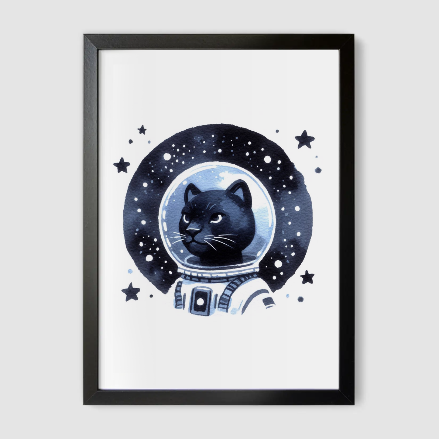 Panther Spaceman Print - Nursery Space Collection