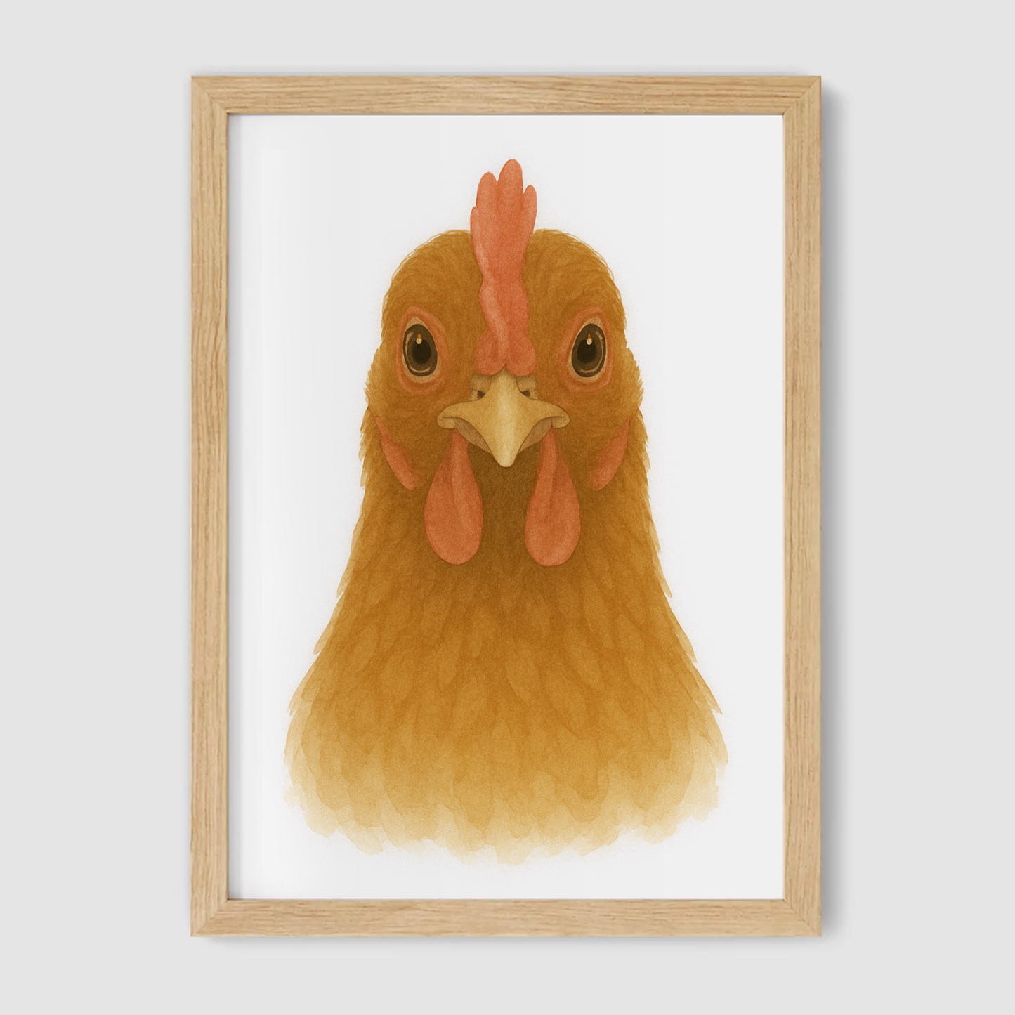 Rooster Print - Nursery Farmyard Animals Collection