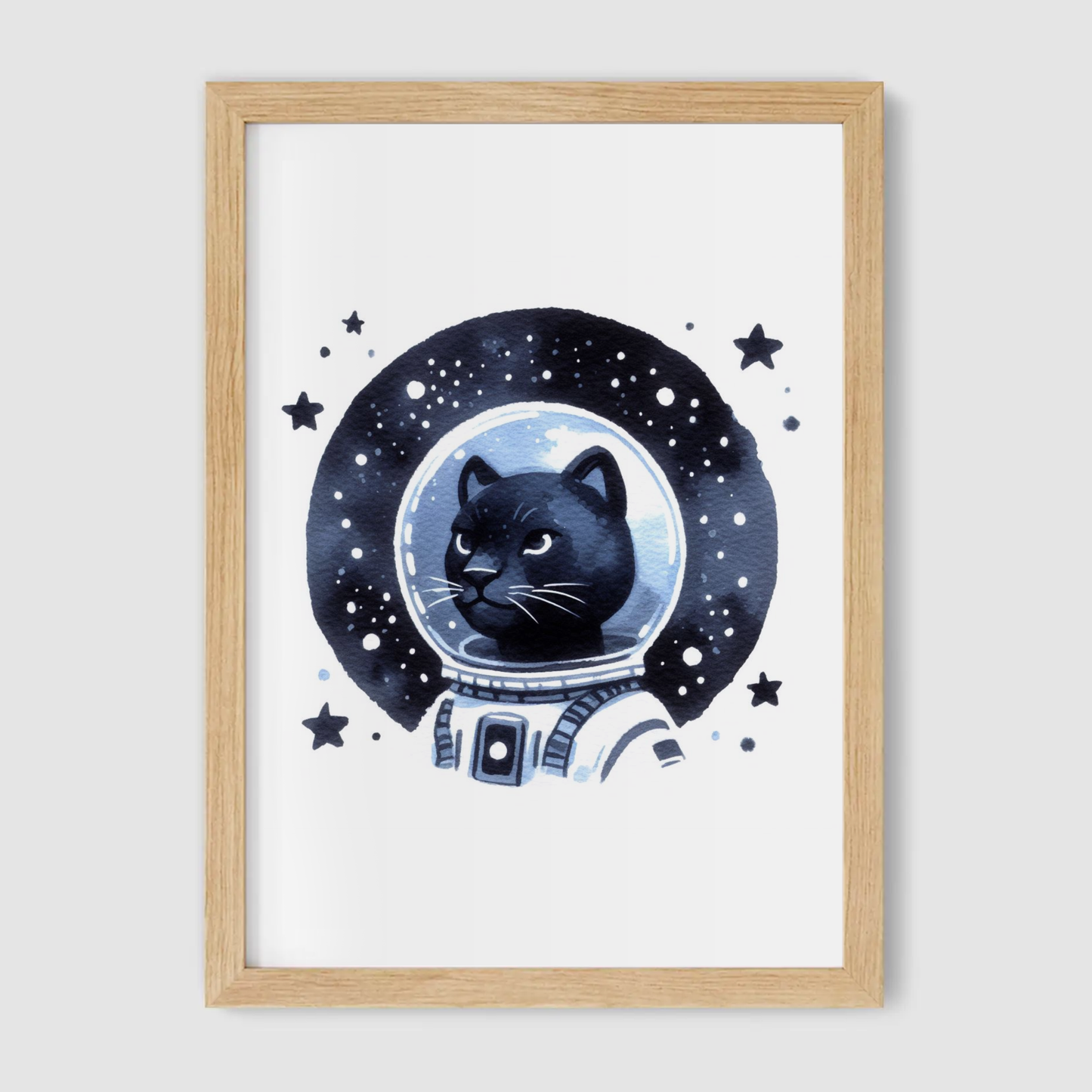 Panther Spaceman Print - Nursery Space Collection