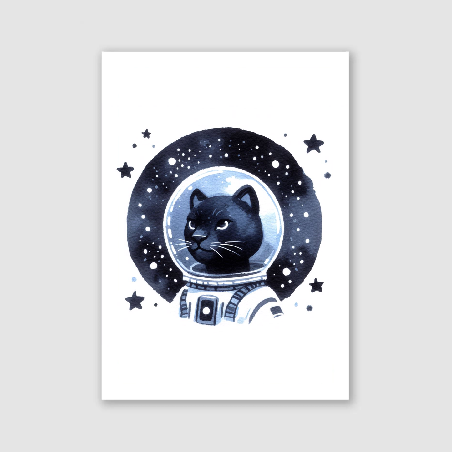 Panther Spaceman Print - Nursery Space Collection