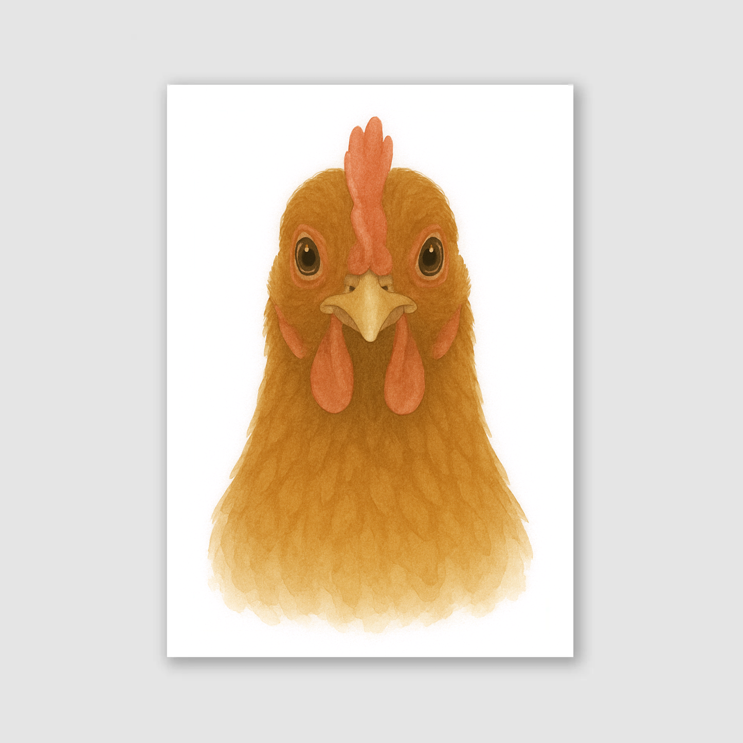 Rooster Print - Nursery Farmyard Animals Collection