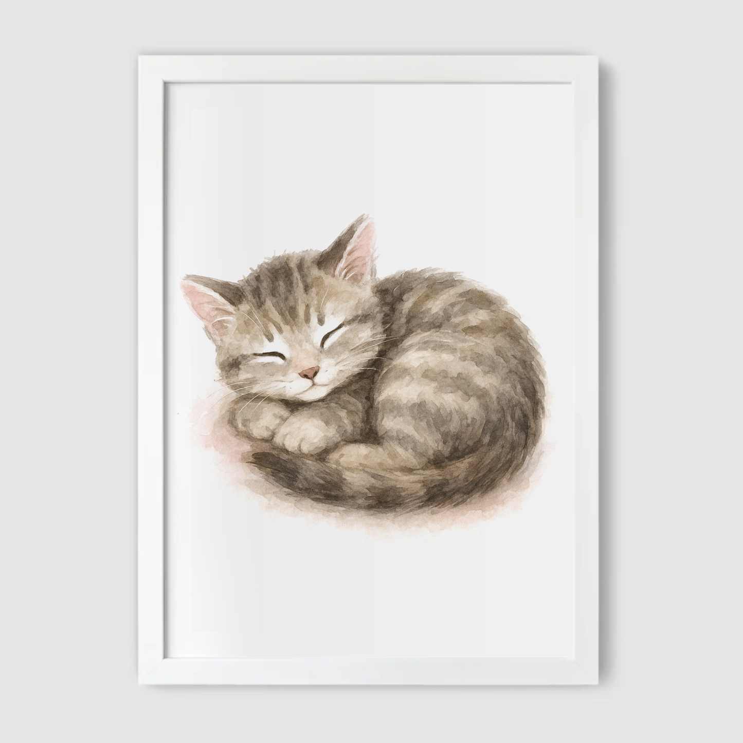 Sleeping Kitten Print - Cute Pets Collection