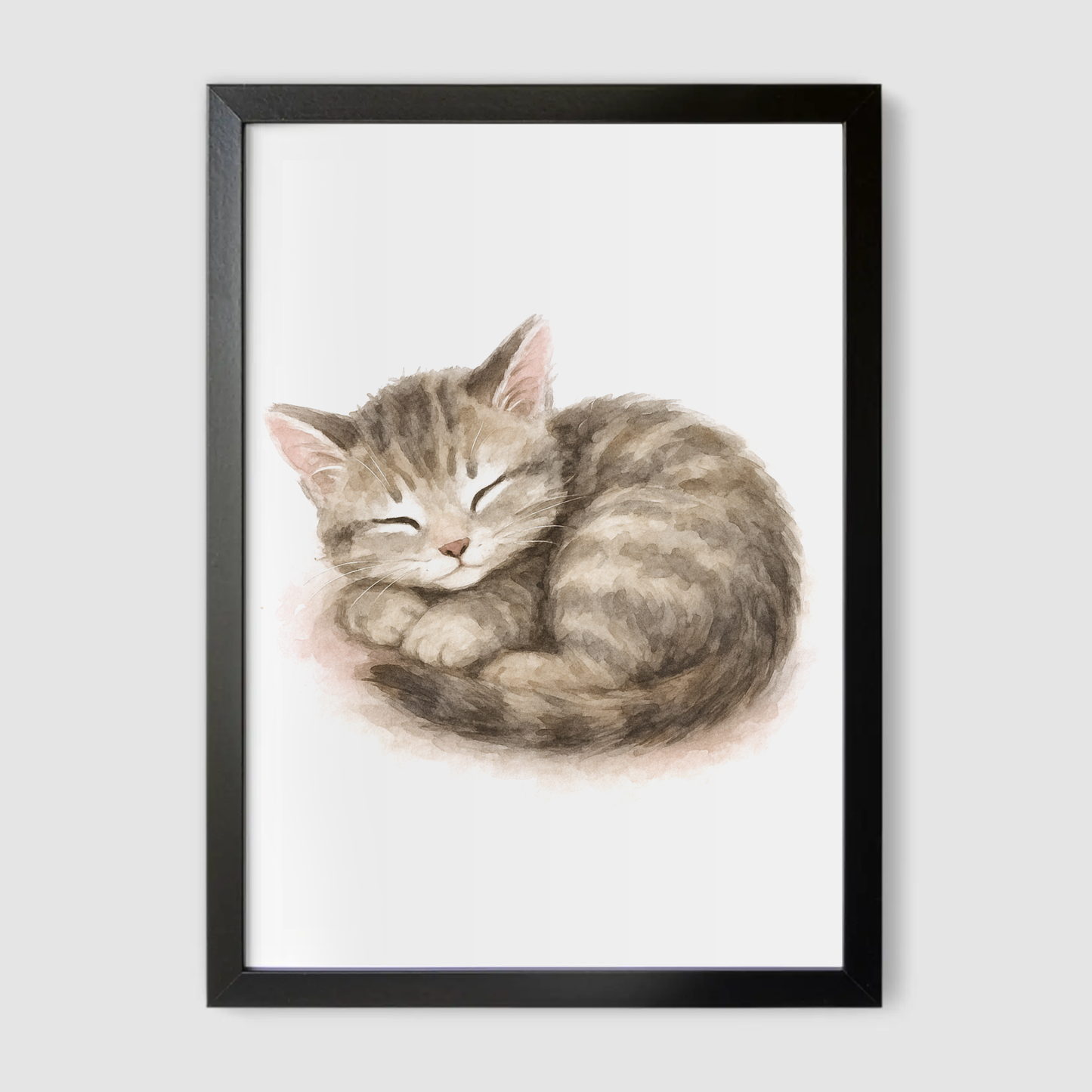 Sleeping Kitten Print - Cute Pets Collection
