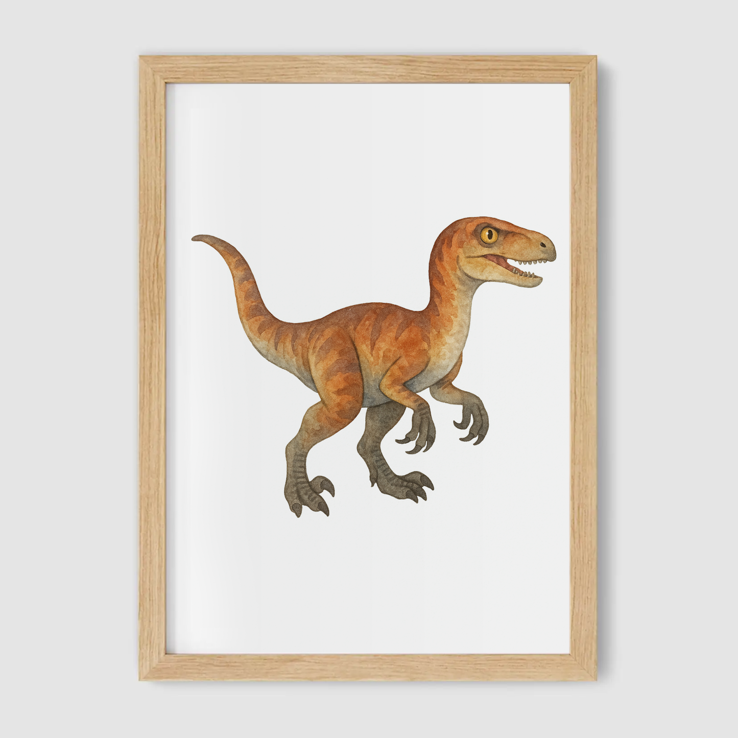 Velociraptor Dinosaur Print - Dinosaur Nursery Collection