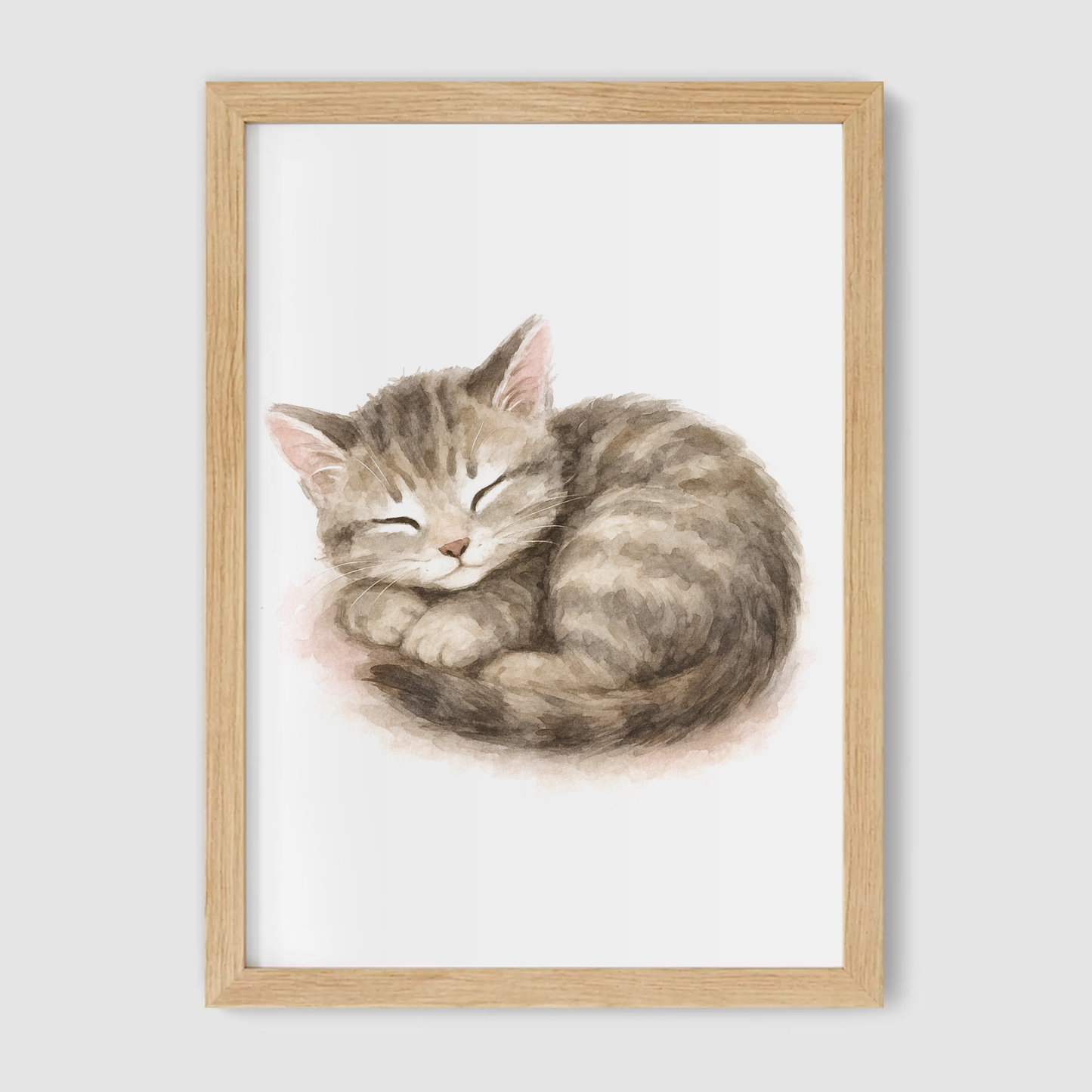 Sleeping Kitten Print - Cute Pets Collection