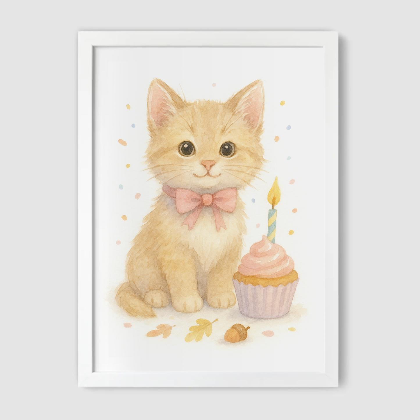 Birthday Kitten Print - Cute Pets Collection