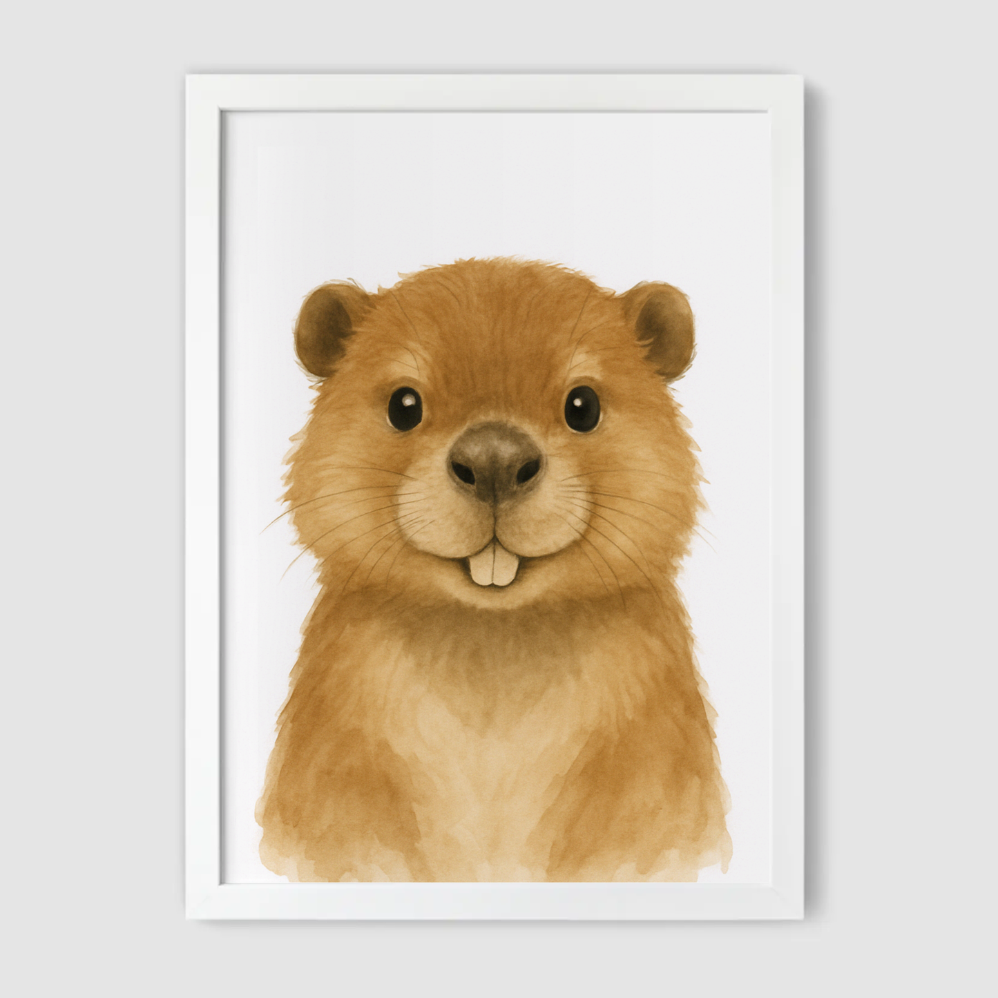 Baby Beaver Nursery Print - Woodland Animal Collection