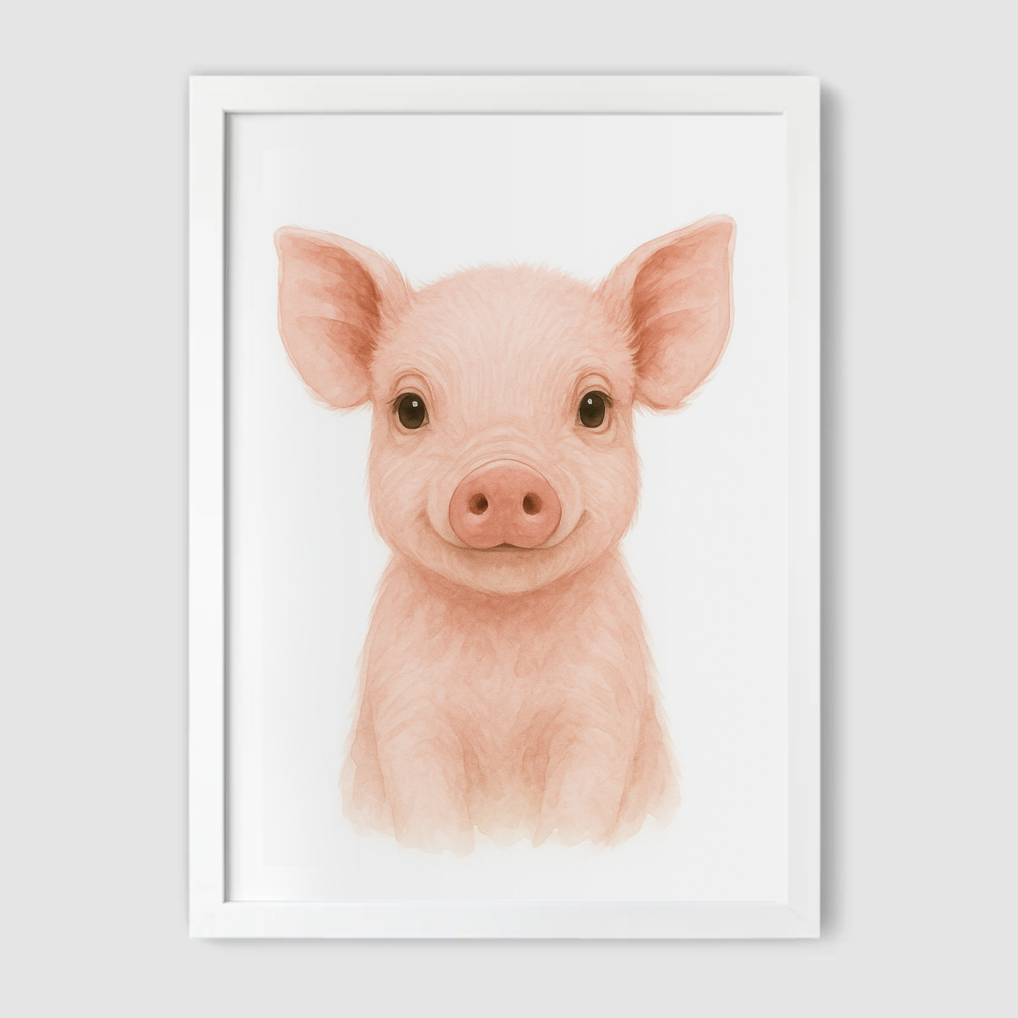 Baby Piglet Print - Nursery Farmyard Animals Collection