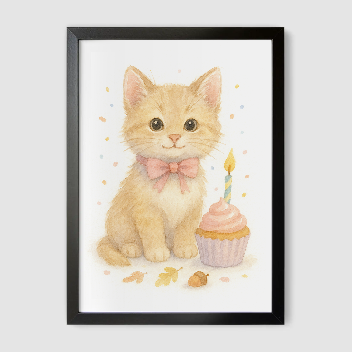 Birthday Kitten Print - Cute Pets Collection
