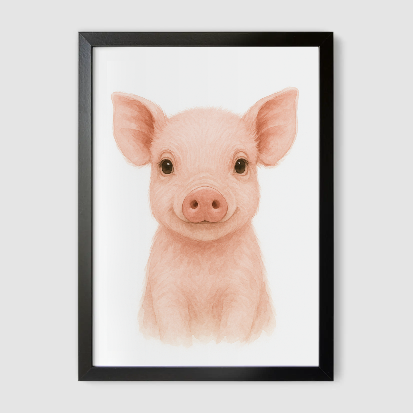 Baby Piglet Print - Nursery Farmyard Animals Collection