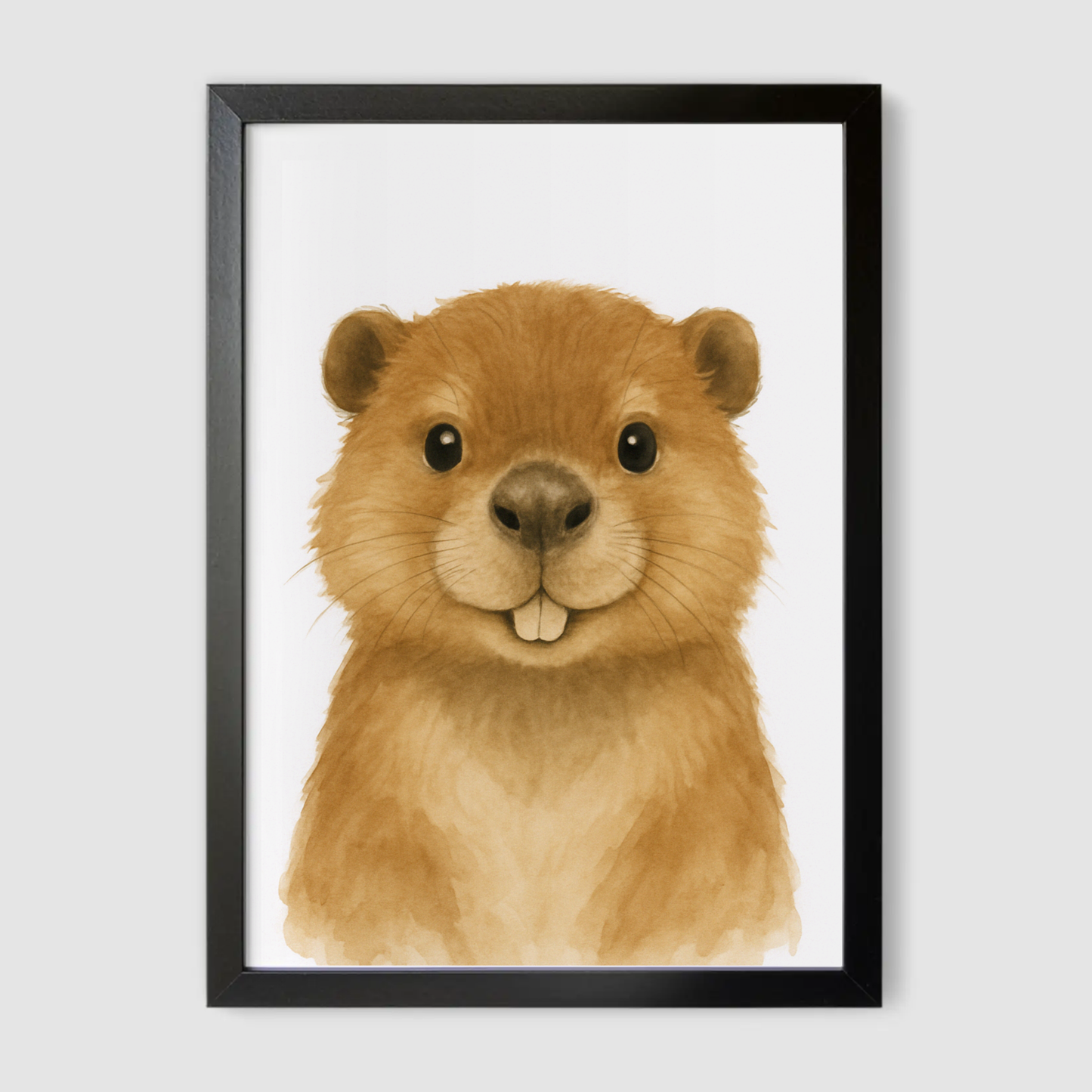 Baby Beaver Nursery Print - Woodland Animal Collection