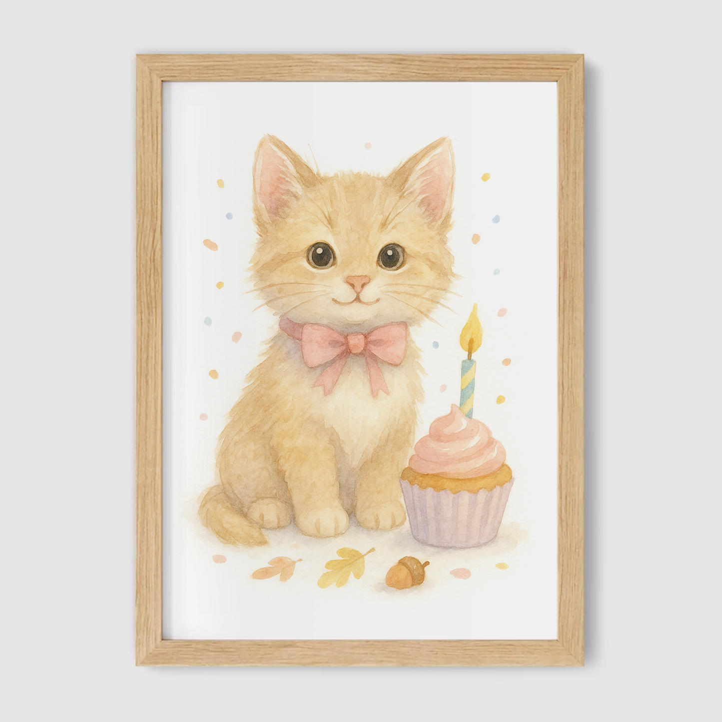 Birthday Kitten Print - Cute Pets Collection