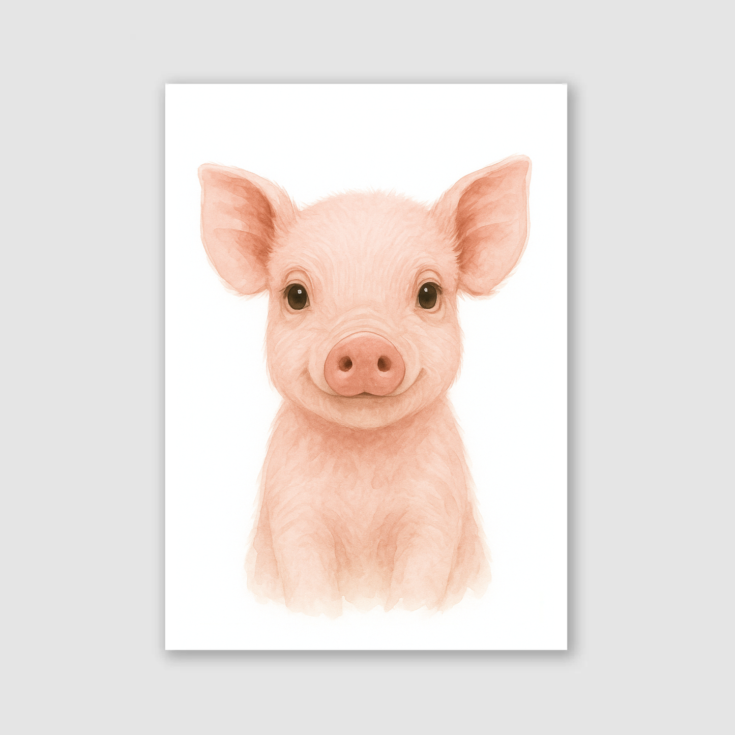Baby Piglet Print - Nursery Farmyard Animals Collection