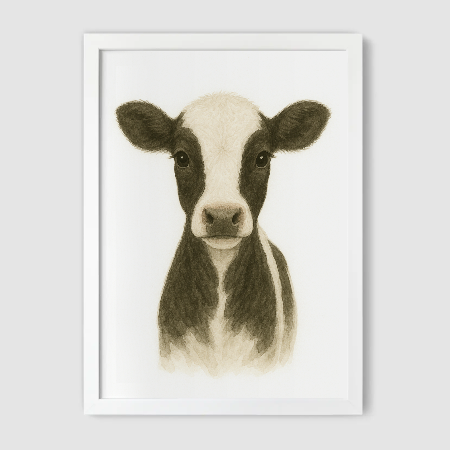 Baby Cow Print - Nursery Farmyard Animals Collection