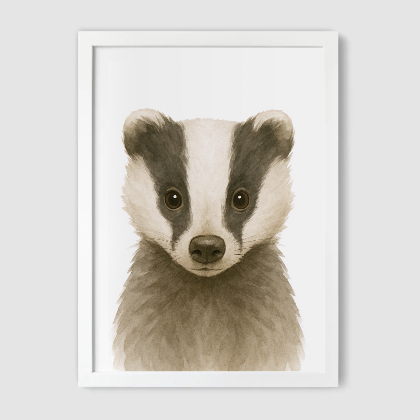 Baby Badger Nursery Print - Woodland Animal Collection
