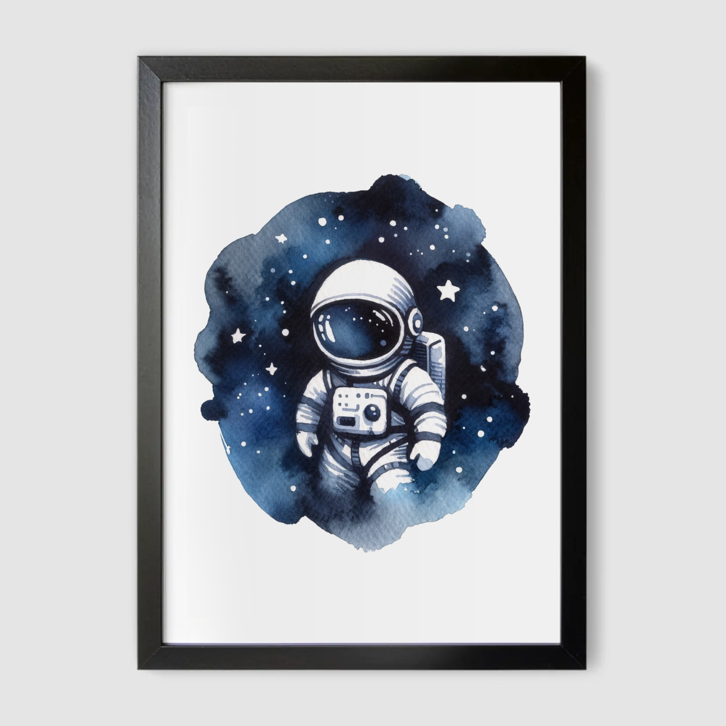 Watercolour Spaceman Print - Nursery Space Collection