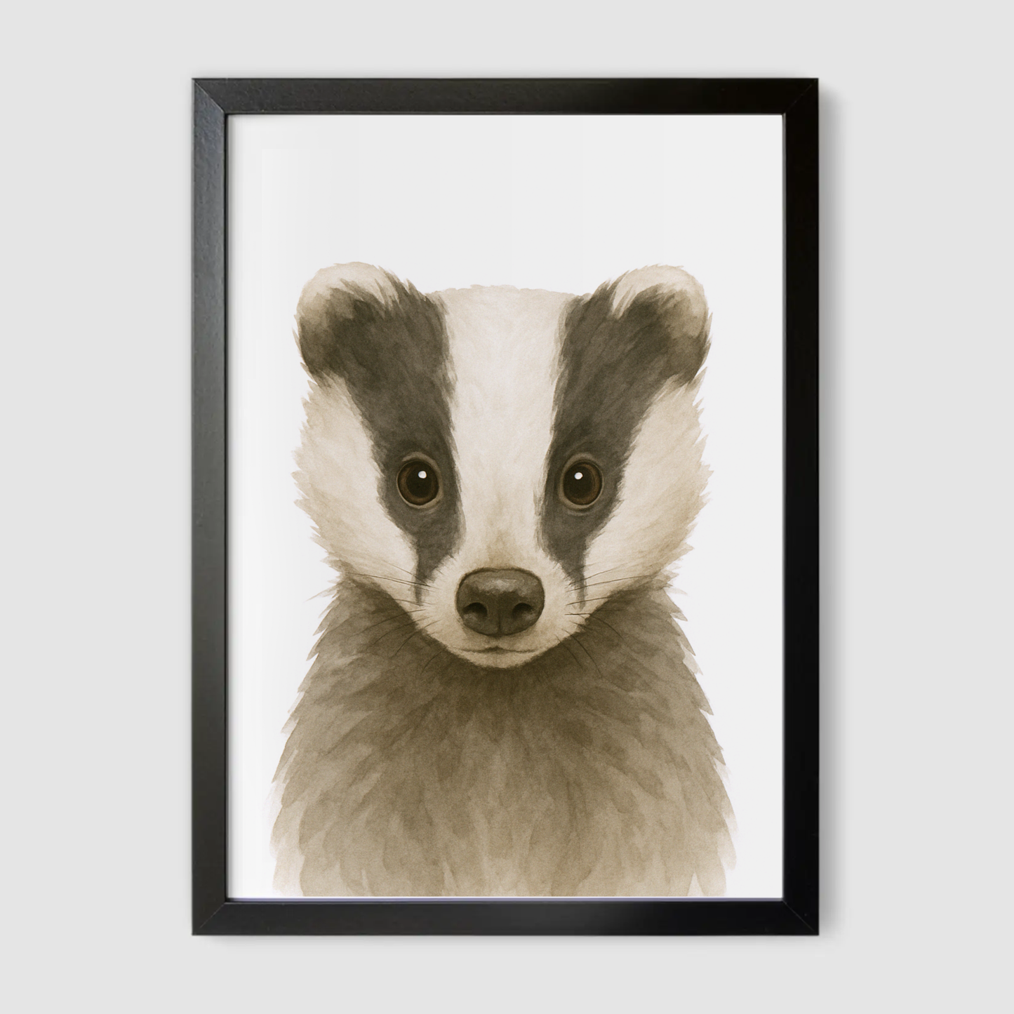 Baby Badger Nursery Print - Woodland Animal Collection