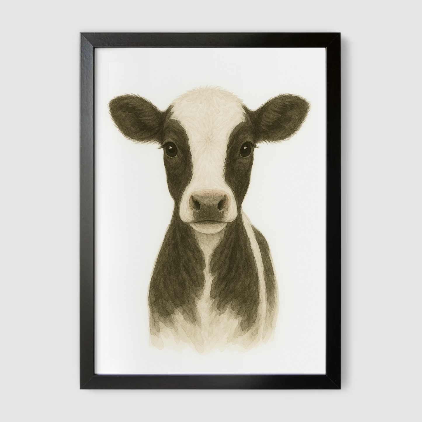 Baby Cow Print - Nursery Farmyard Animals Collection
