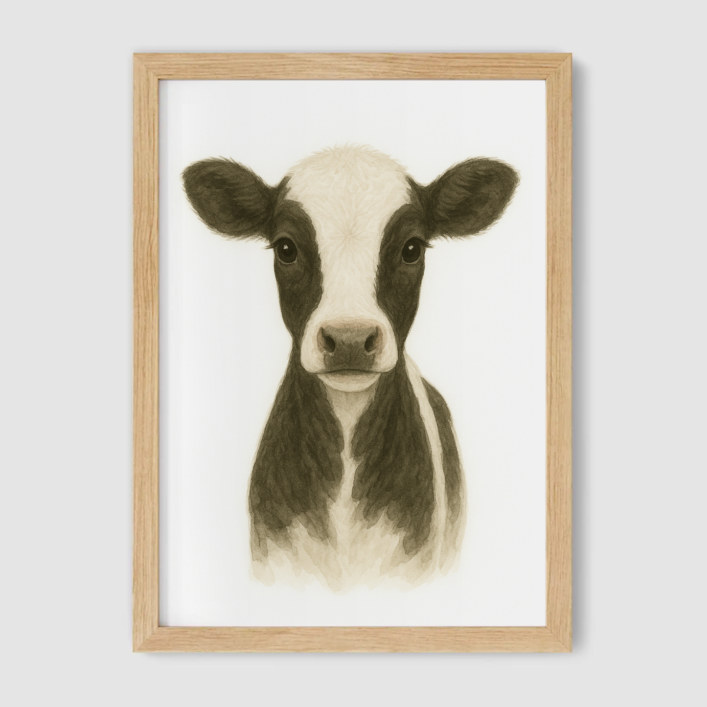 Baby Cow Print - Nursery Farmyard Animals Collection