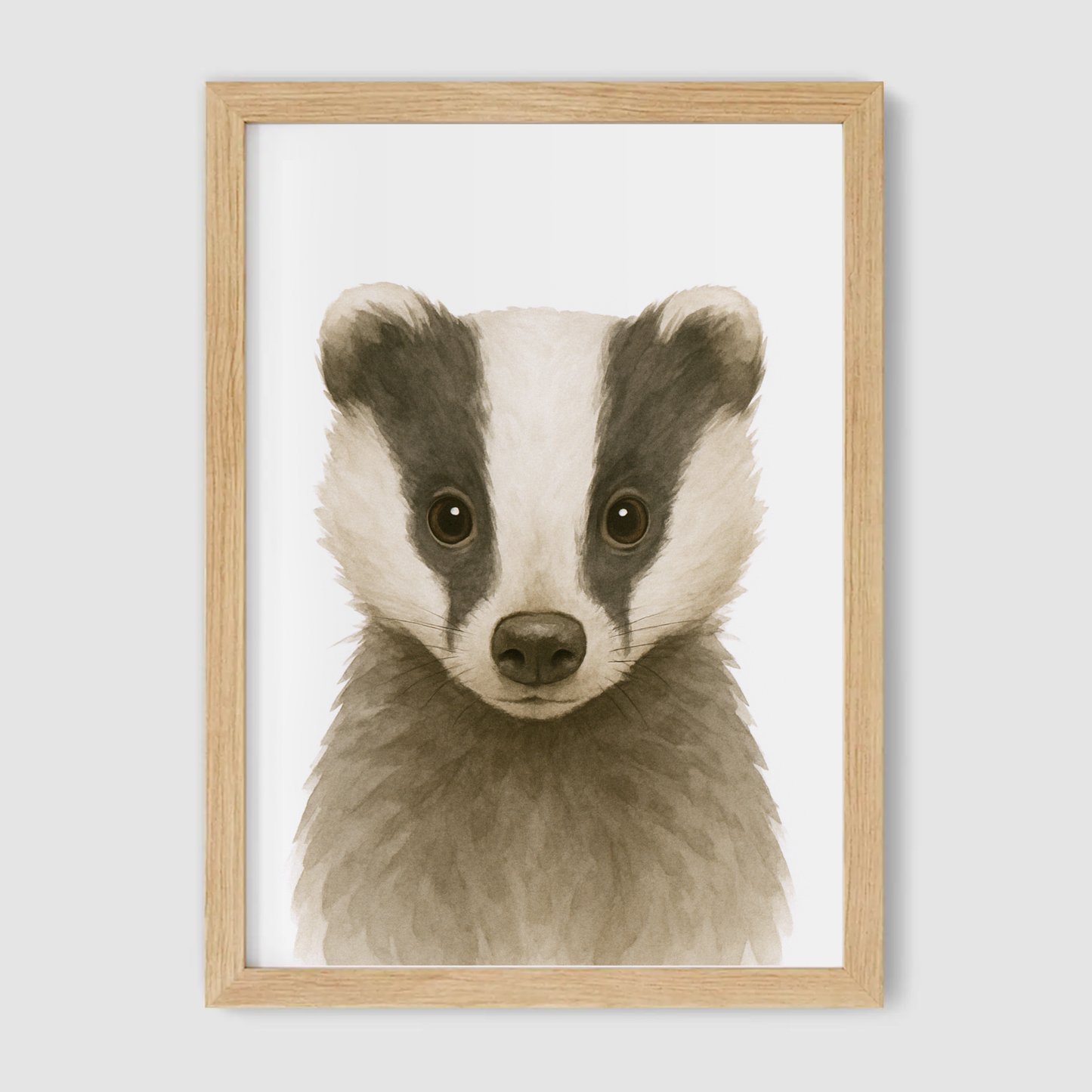 Baby Badger Nursery Print - Woodland Animal Collection
