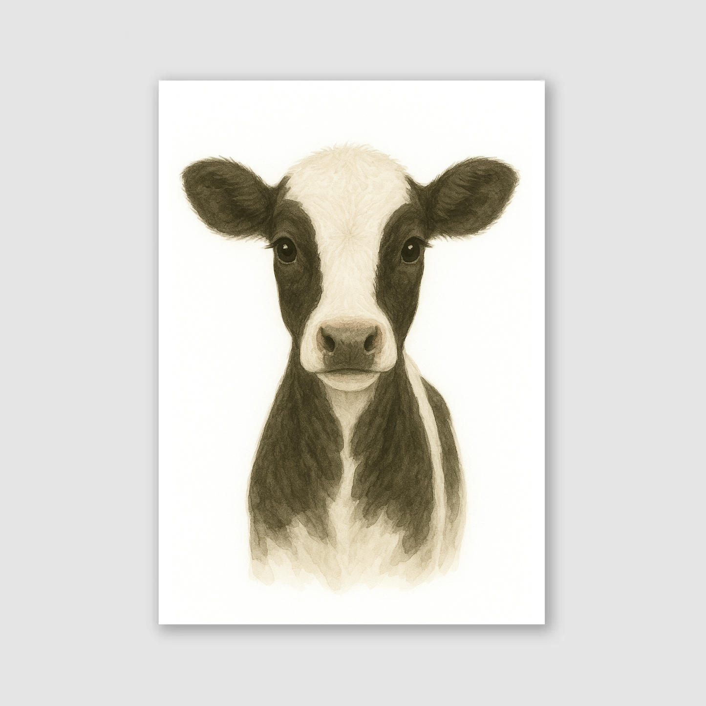 Baby Cow Print - Nursery Farmyard Animals Collection