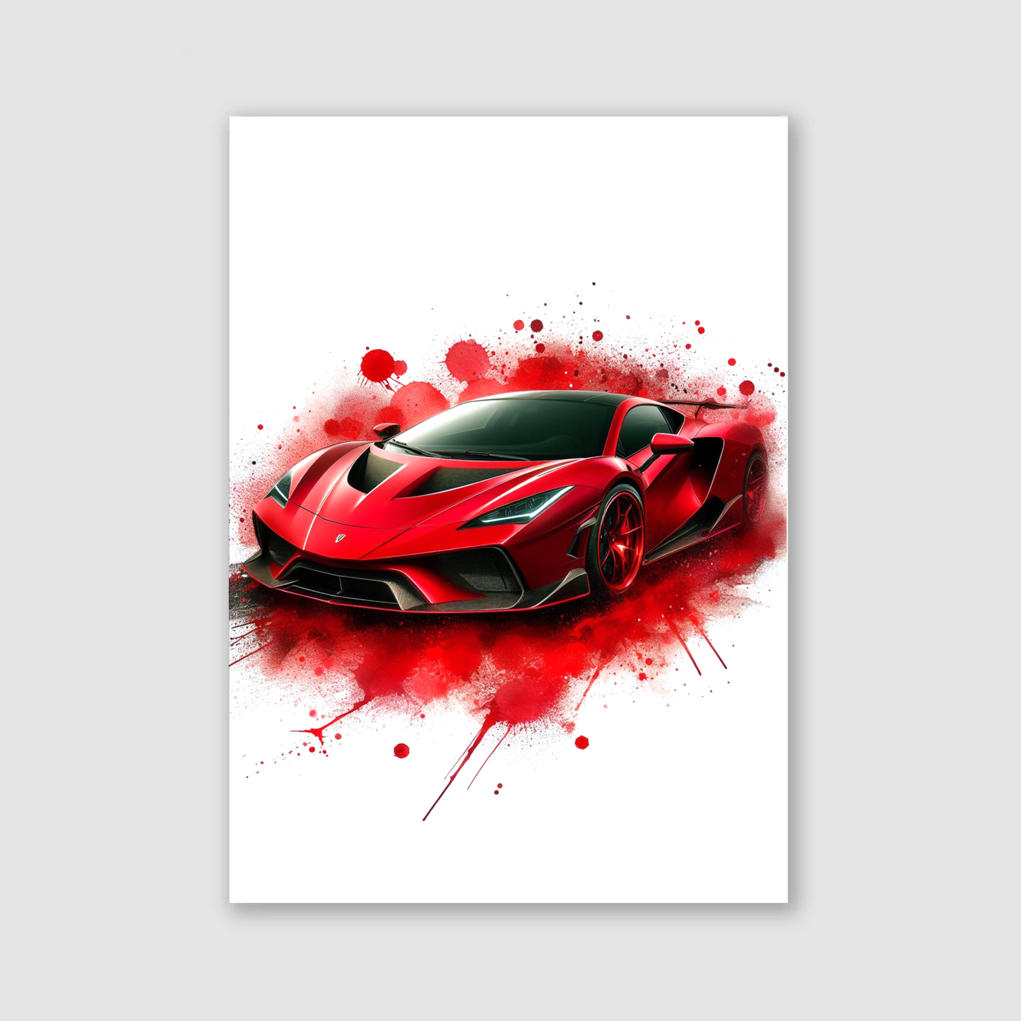 Red Supercar Print - Vehicles Collection