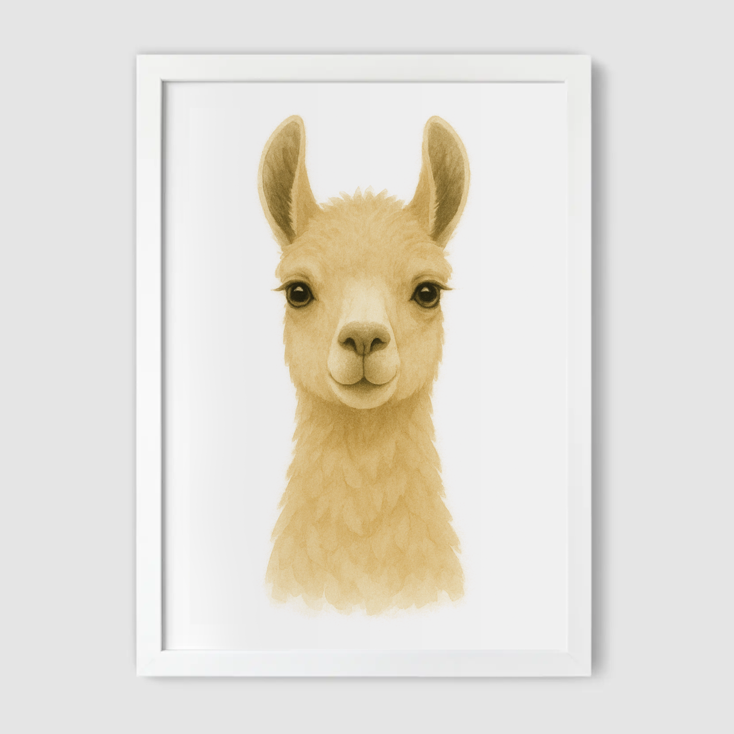 Baby Llama Print - Nursery Farmyard Animals Collection