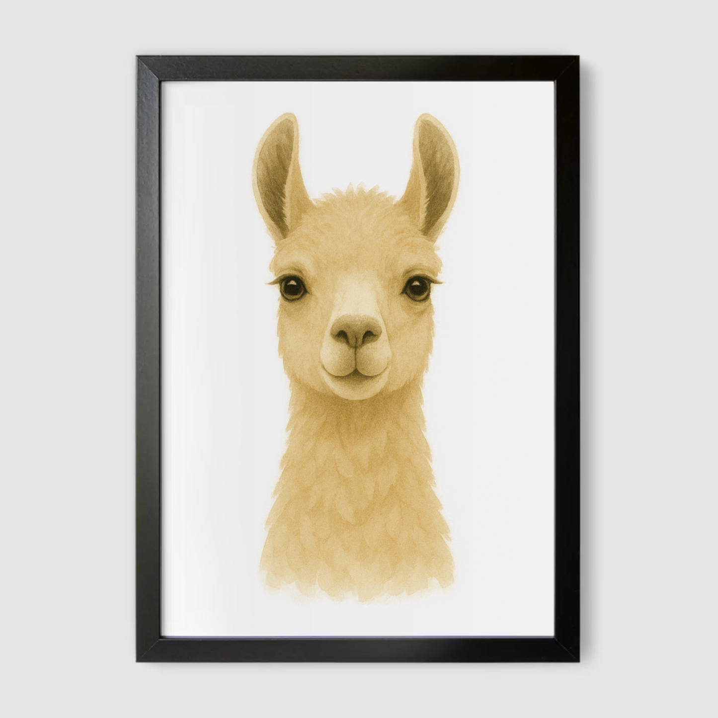 Baby Llama Print - Nursery Farmyard Animals Collection