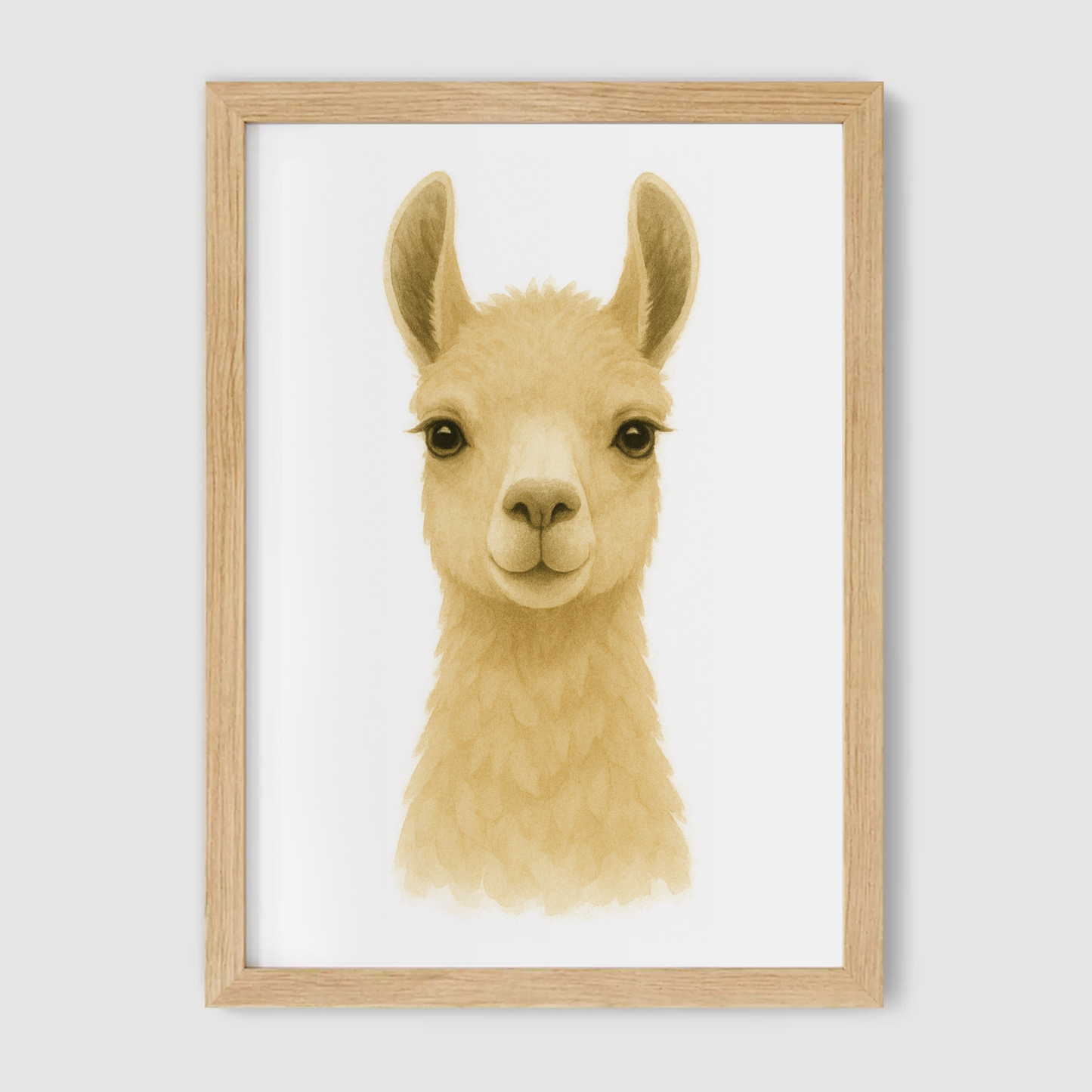 Baby Llama Print - Nursery Farmyard Animals Collection