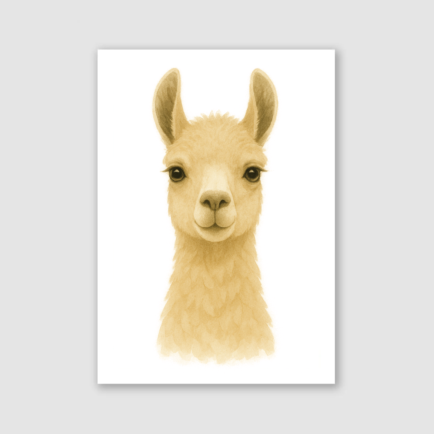 Baby Llama Print - Nursery Farmyard Animals Collection