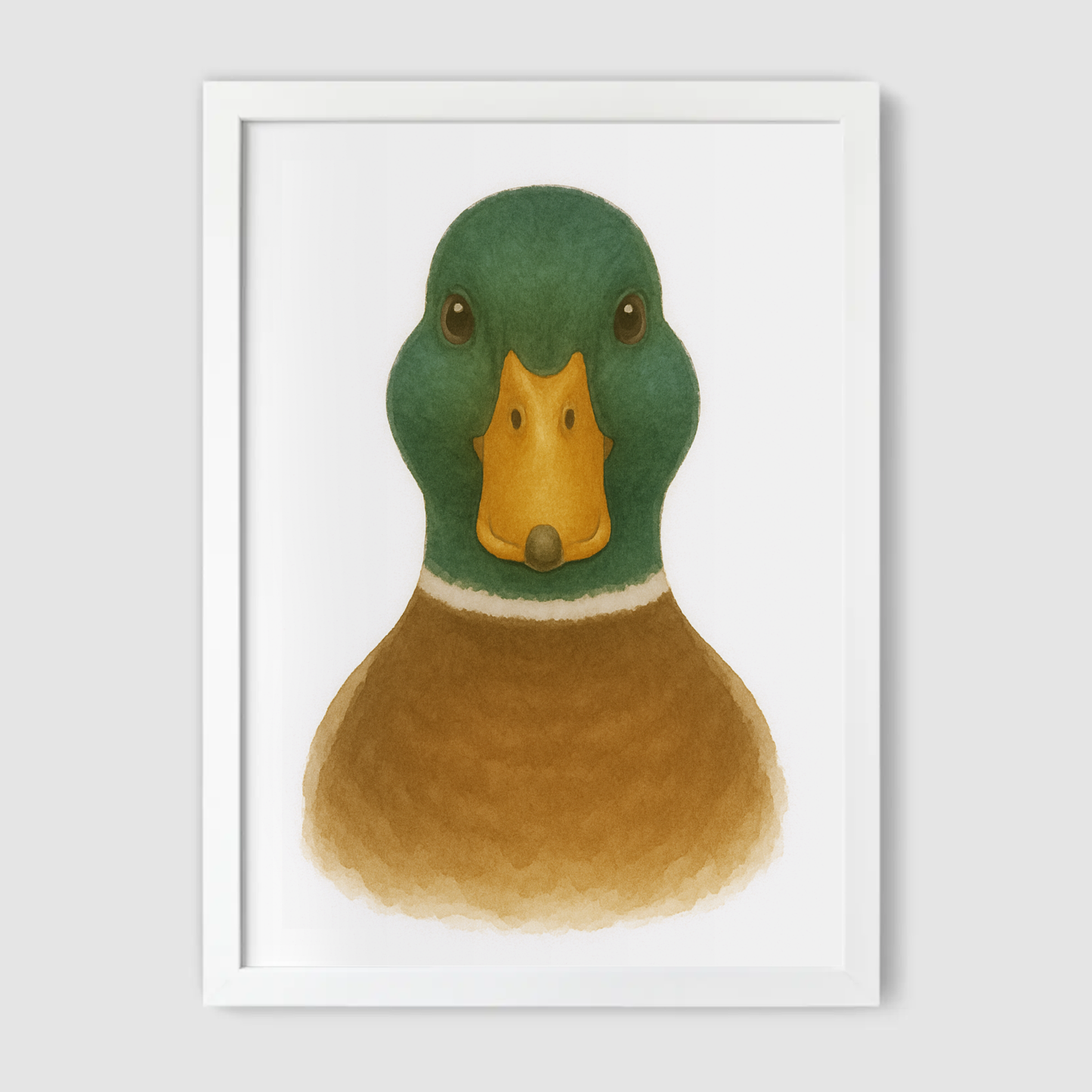 Male Duck Print - Nursery Farmyard Animals Collection