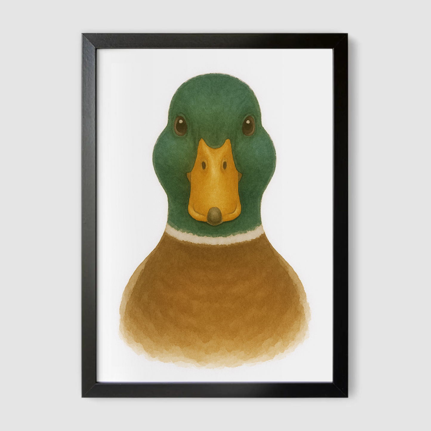 Male Duck Print - Nursery Farmyard Animals Collection