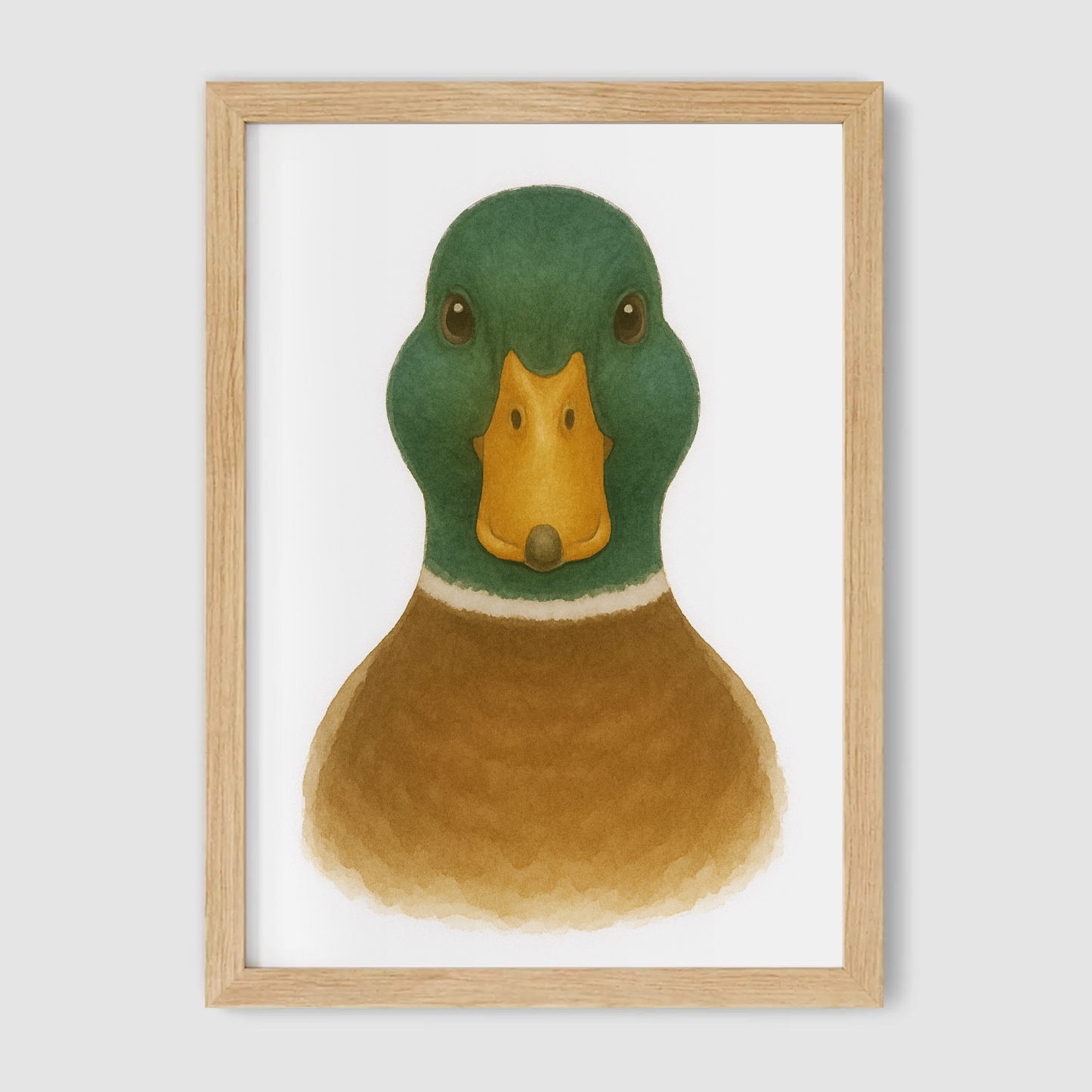 Male Duck Print - Nursery Farmyard Animals Collection
