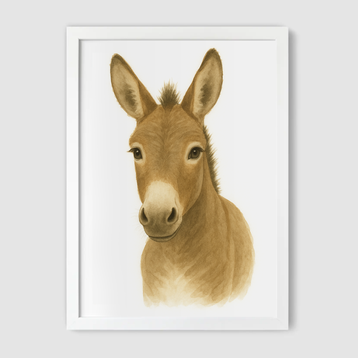Baby Donkey Print - Nursery Farmyard Animals Collection