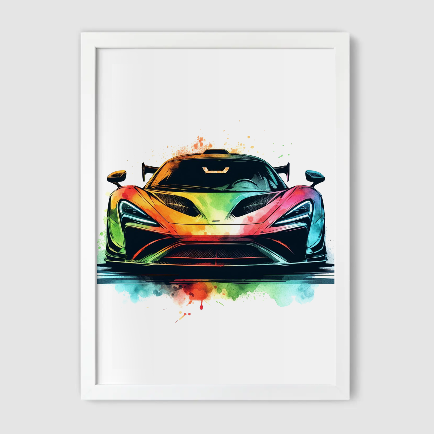 Multicoloured Supercar Print - Vehicles Collection
