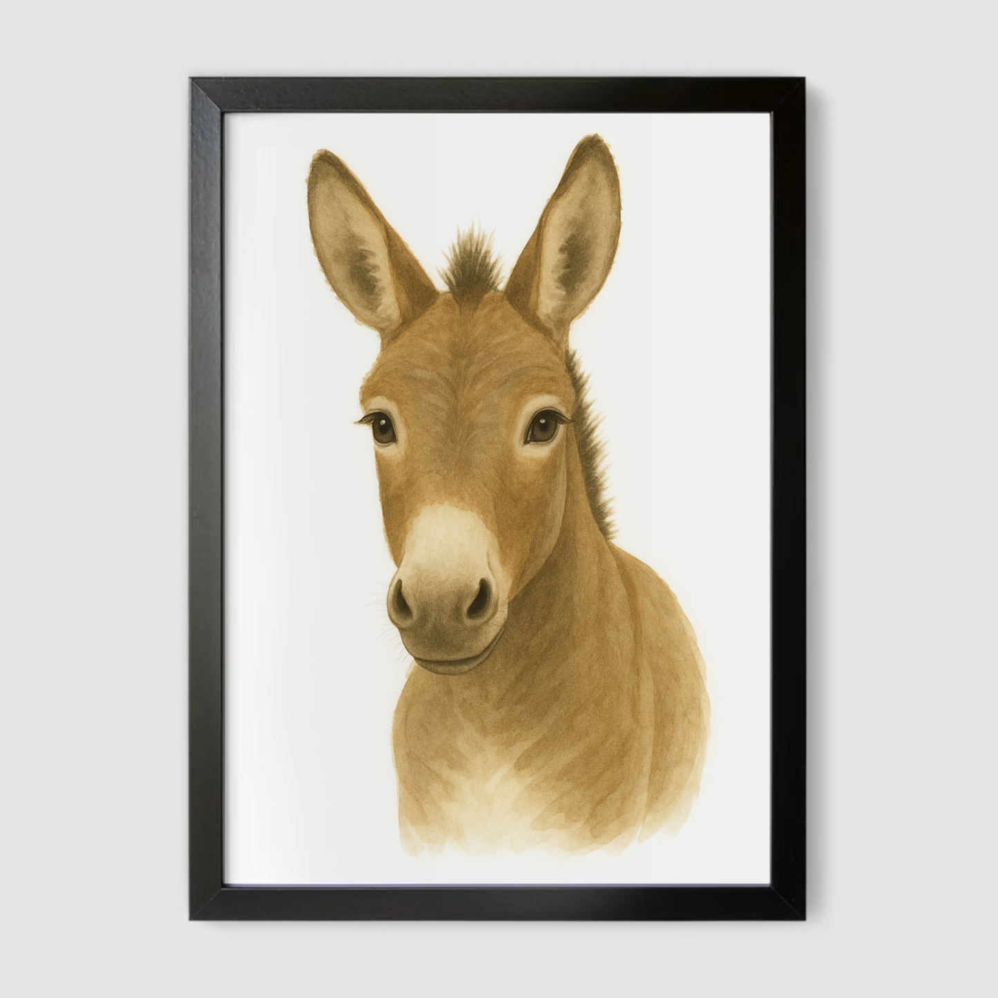 Baby Donkey Print - Nursery Farmyard Animals Collection