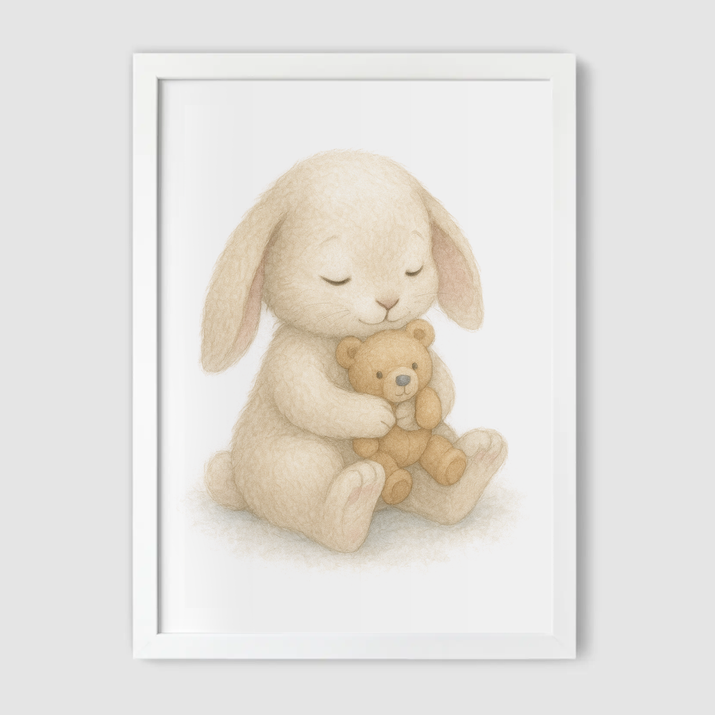 Sleeping Rabbit Print - Cute Pets Collection