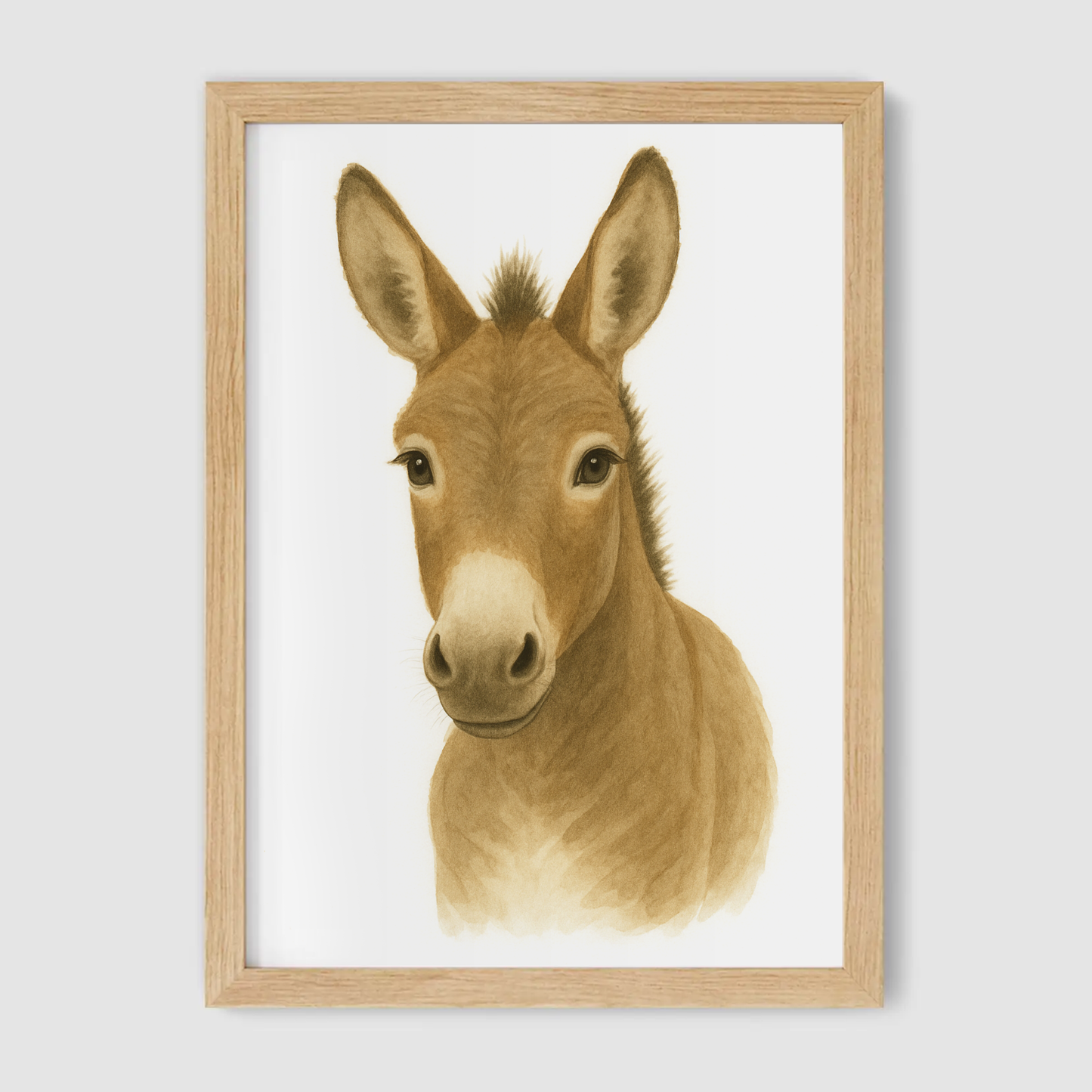 Baby Donkey Print - Nursery Farmyard Animals Collection