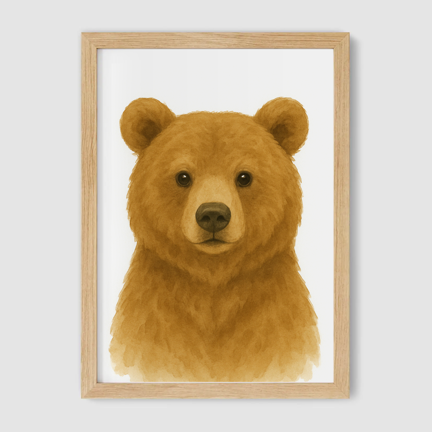 Baby Bear Nursery Print - Woodland Animal Collection