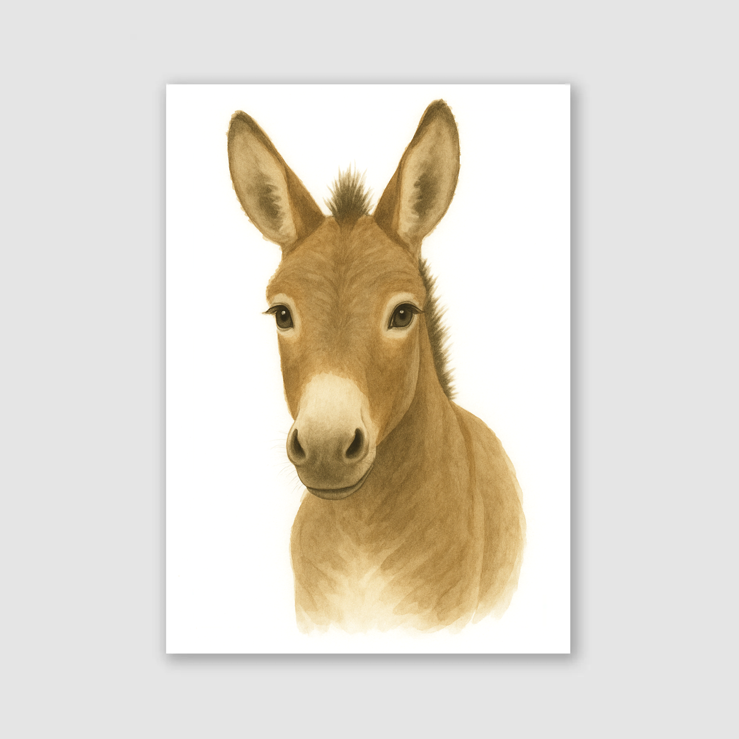 Baby Donkey Print - Nursery Farmyard Animals Collection