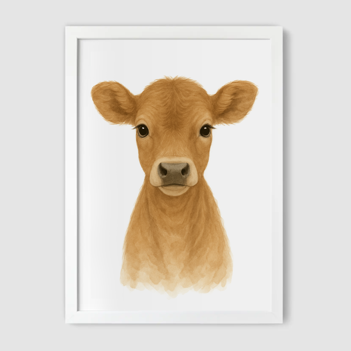 Baby Calf Print - Nursery Farmyard Animals Collection