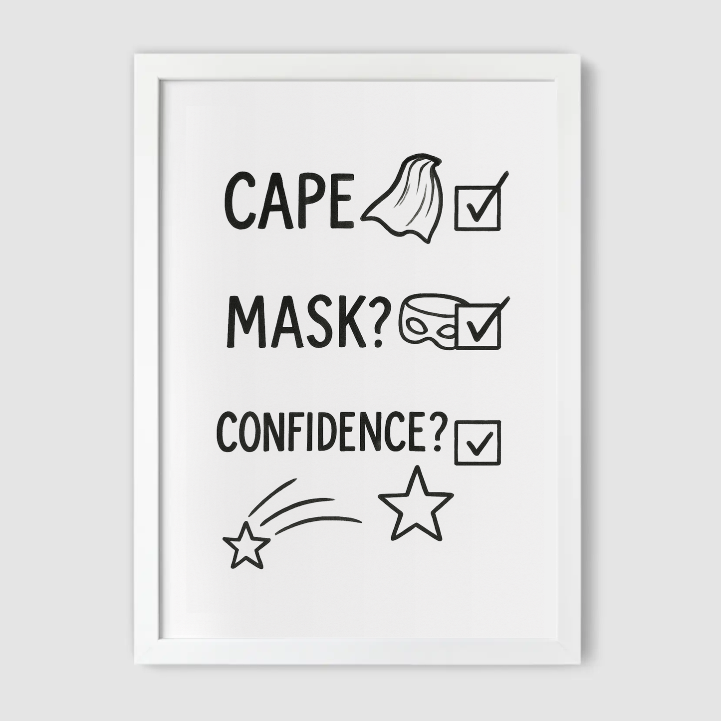 Cape, Mask, Confidence Print - Superhero Collection