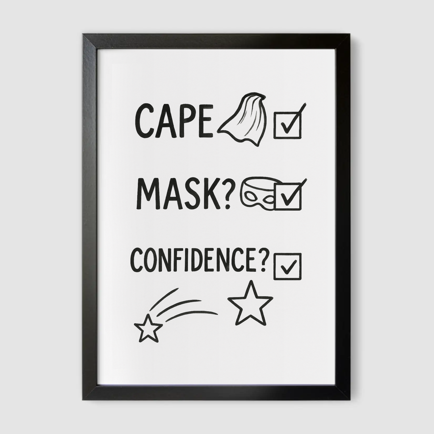 Cape, Mask, Confidence Print - Superhero Collection