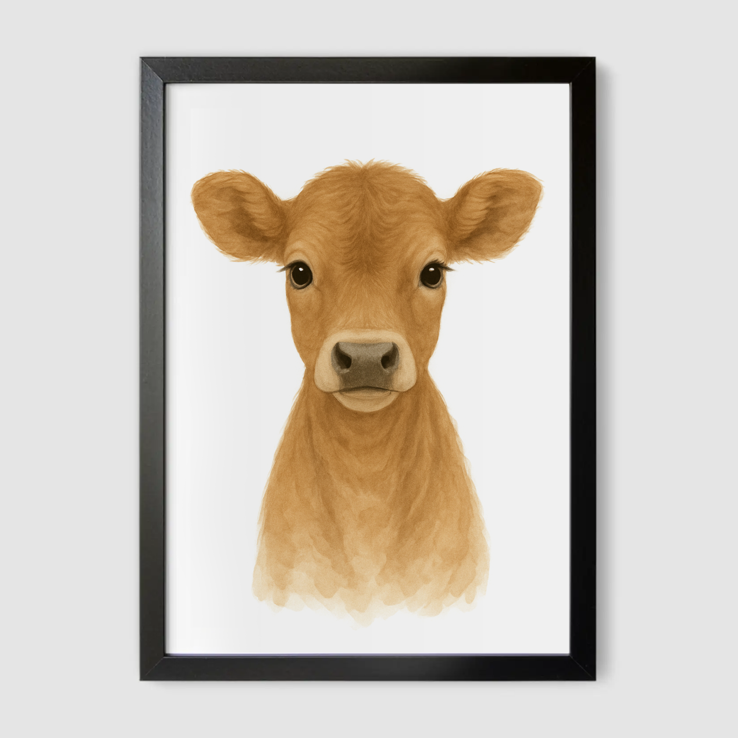 Baby Calf Print - Nursery Farmyard Animals Collection