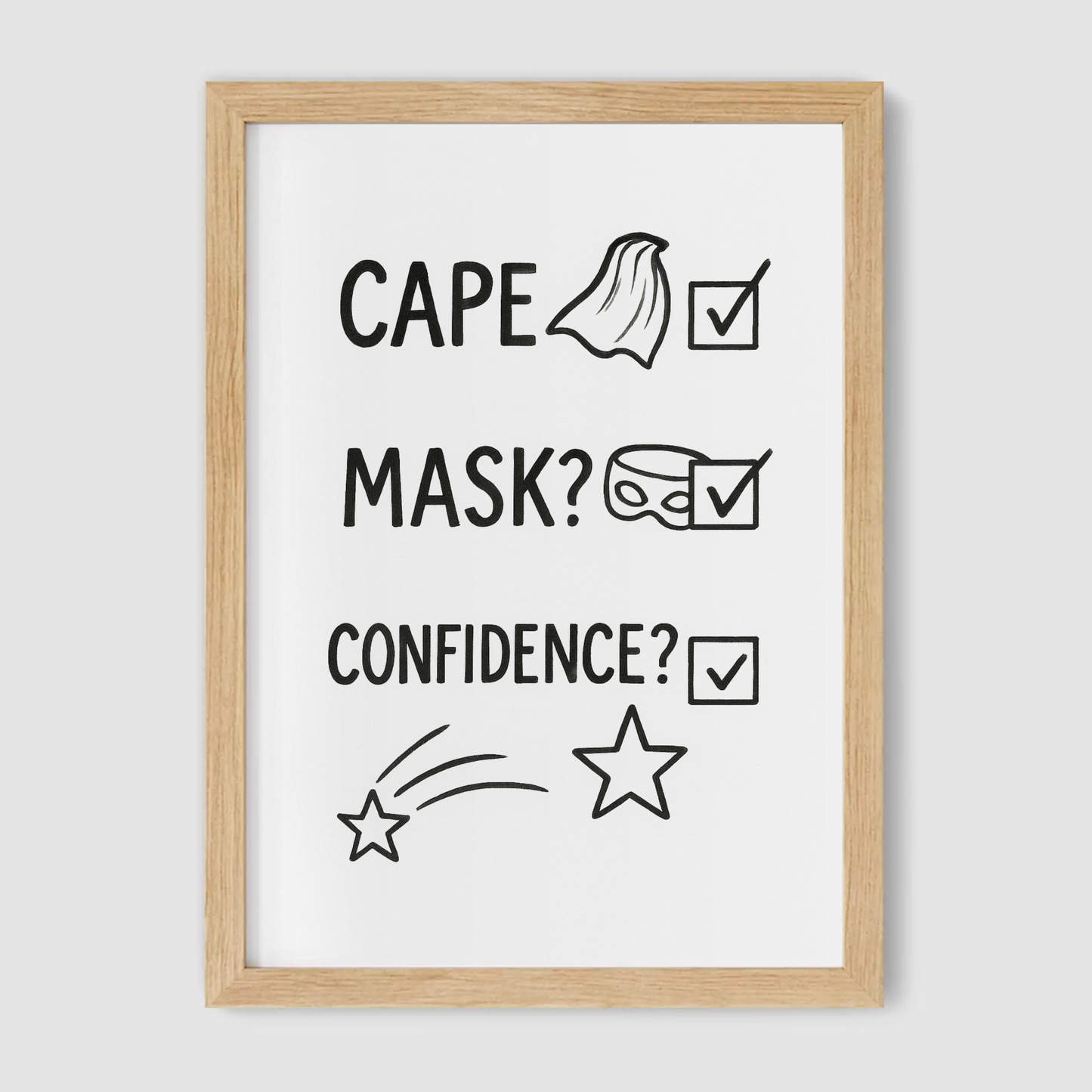 Cape, Mask, Confidence Print - Superhero Collection