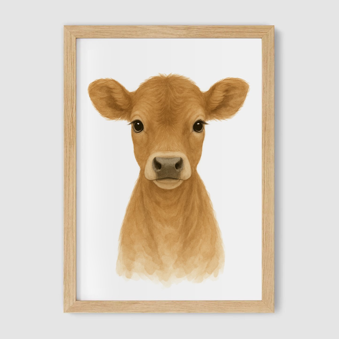 Baby Calf Print - Nursery Farmyard Animals Collection